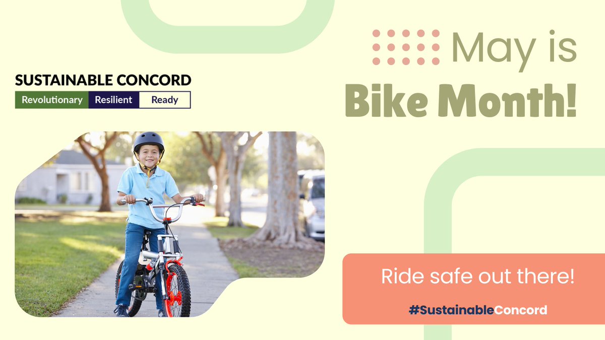 As you're pedaling your way through #BikeMonth, remember to stay safe! Learn how everyone can keep bikers safe while on the road at bit.ly/3xRBUiz #SustainableConcord