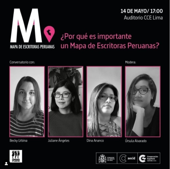 LeePorGusto's tweet photo. ¿Por qué es necesario el Mapa de Escritoras Peruanas?
Conversatorio este sábado 14 de mayo, a las 5 p.m., en el @CCELima https://t.co/B54ZqSVBx5 https://t.co/5asHzVOjKZ