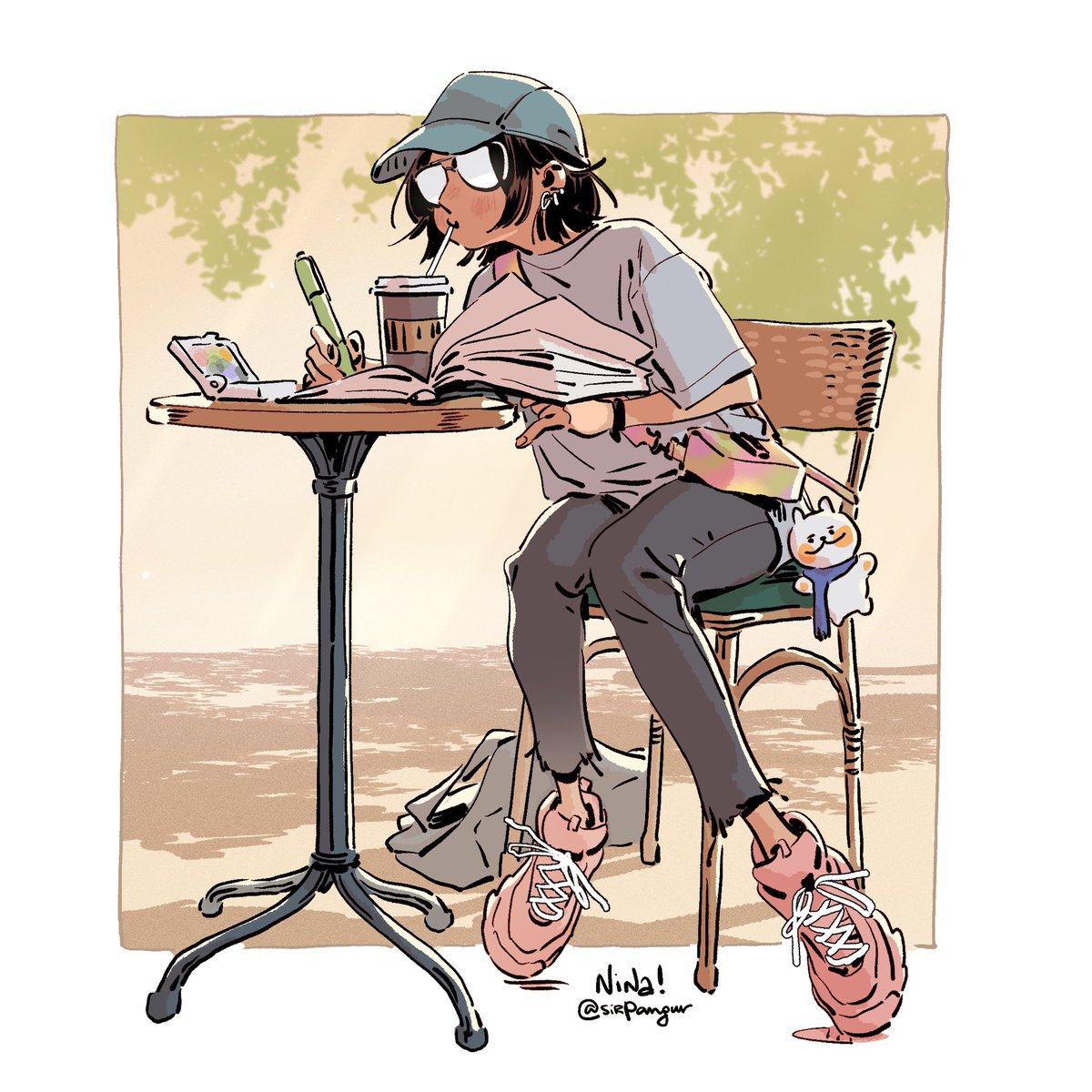 InkPangur's tweet photo. me ✏️ (drew this to celebrate 1k posts on IG!) https://t.co/2tEmGk6hm2