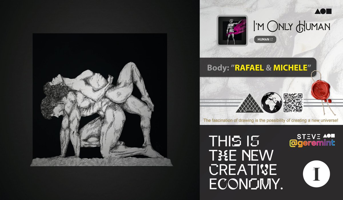 Geremint's tweet photo. 👑Body: "RAFAEL &amp; MICHELE"✨🔵🟡🔴
💎"I'm Only 🅷🆄🅼🅰🅽" > 24 Arts 🖼️1/1

🖼️ LAUNCHED on $ETH! 🧶💥💥💥🚀
#body #beauty #botox #lifestyle #beautytrends #nice #brustop #NFT #geremint
▲⬤■ https://t.co/IScUeNeSJ1 https://t.co/fhQL7Tg71f