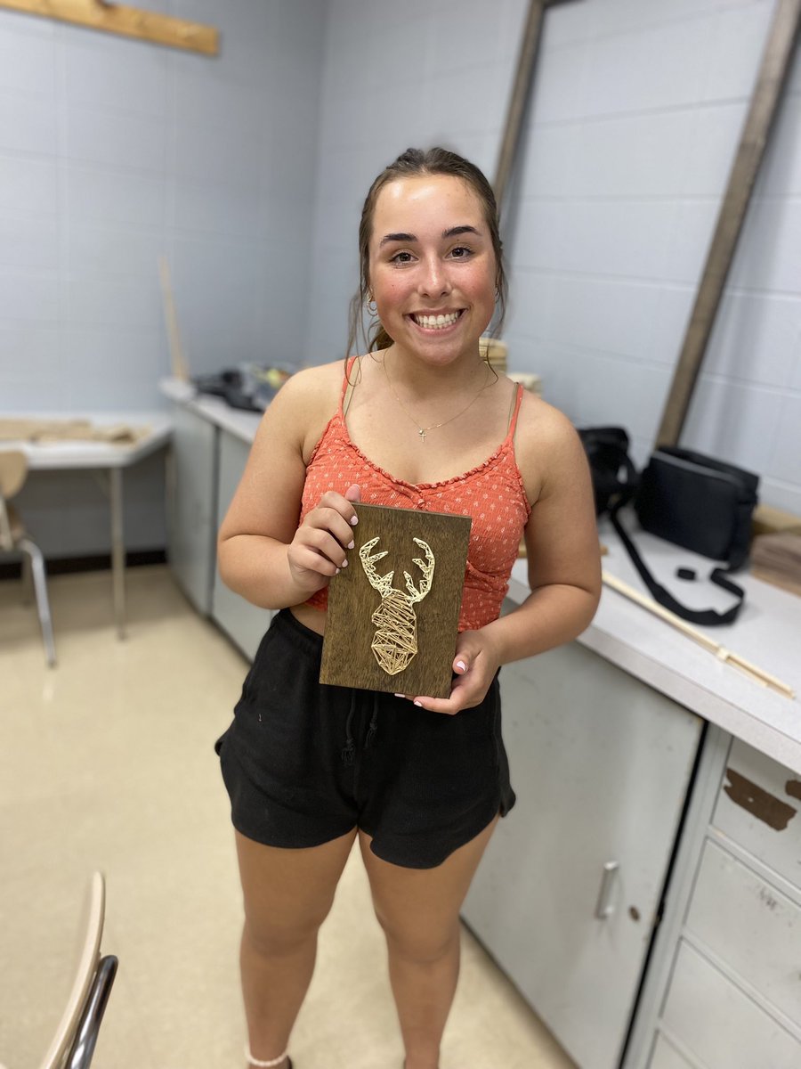 DoblerMichelle's tweet photo. String art fun in Interior Design! Thanks Mr. Felz for letting us use the woods shop this week! @CLS_IC #CLSEngaged https://t.co/2OkhaFktOn