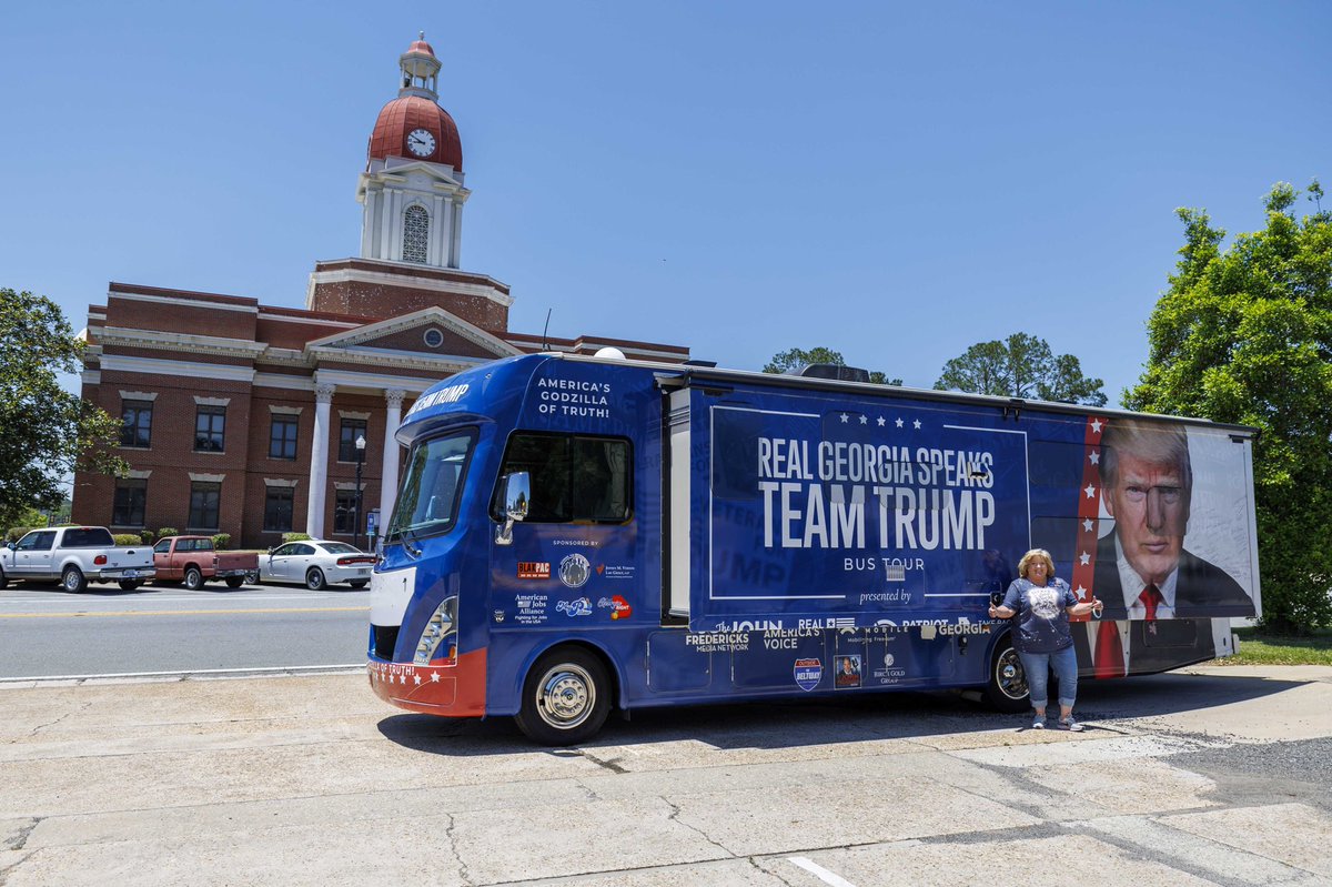 TakeBackGA's tweet photo. It was good to be with real Georgians today in #WorthCountyGA! Everyone’s fired up to #TakeBackGeorgia with President Trump-endorsed candidates! Vote on May 24th! https://t.co/95UNYNsakf