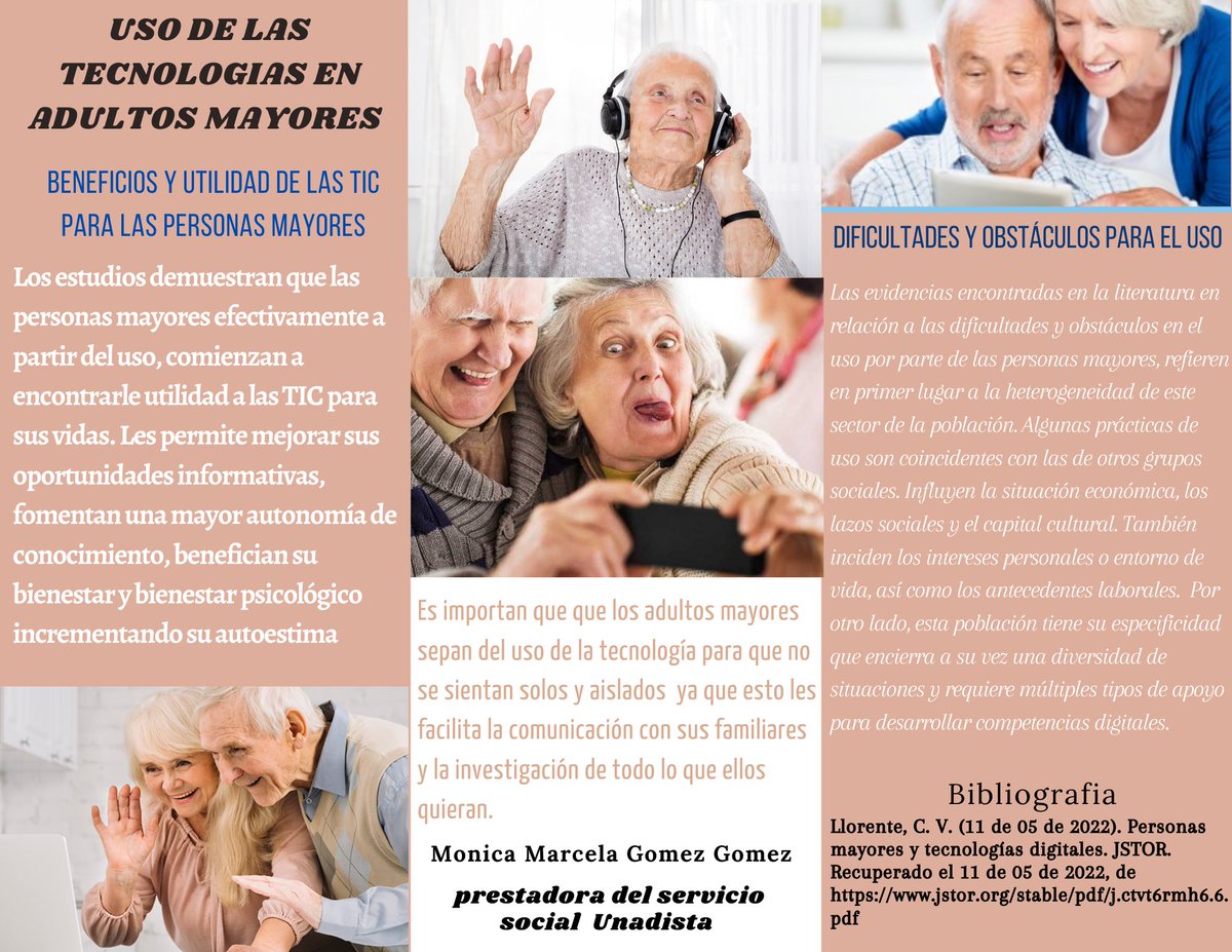 Monimar9824's tweet photo. Prestación del servicio social Unadista 
Uso de las tecnologías en adultos mayores
"La edad no es un impedimento para lo digital"
@EIOIRdelaRegion
#SERVICIOSOCIALUNADISTAENCASA https://t.co/cpnNvnYrKn