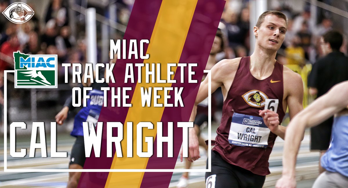 CORNGRATS to senior All-American Cal Wright who named the MIAC Men’s Track and Field Athlete of the Week after breaking the 38-year-old school record in the 400 meters on Saturday. He ran a 48.25 which is No.12 in DIII this year. 

Details: bit.ly/3ywi0K8