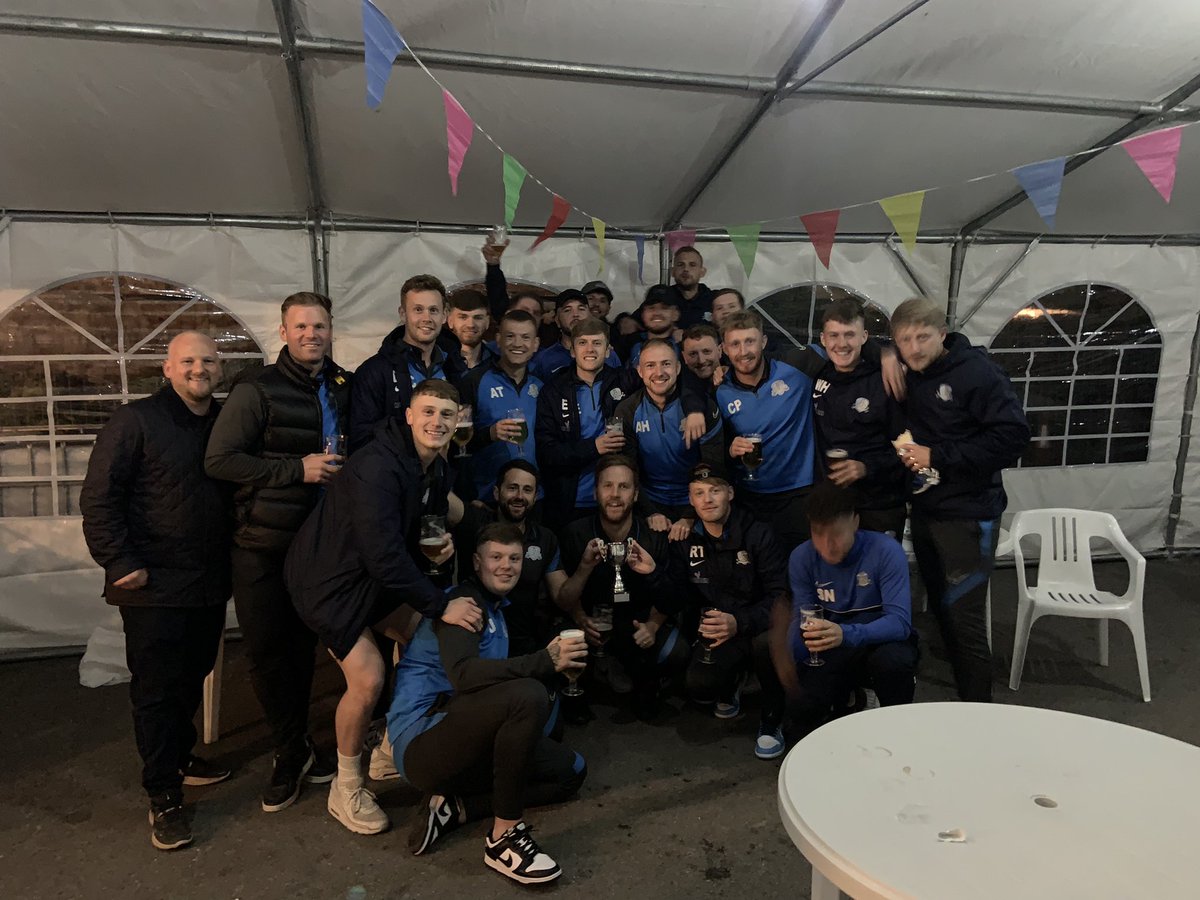 AFCHowden's tweet photo. #UTMM. 

League and cup double for the #MinsterMen following a 3-1 victory. Goals from Bayram, @SamSchofie (2). 

Top work from @joeulliott 

What. A. Season. 

#ChampChamps https://t.co/Y9NpFxHAHV