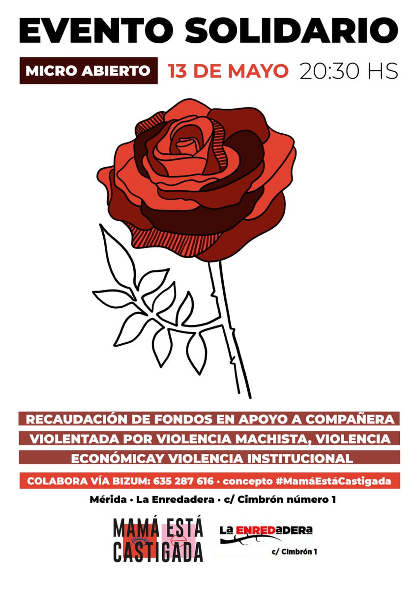 TMalvarez46's tweet photo. Estamos organizando este evento para recaudar fondos para una mamá a la que le han arrancado a sus hijos. Cualquier donación por pequeña que sea, cuenta mucho. Número de bizum y concepto en el cartel. Muchas gracias. #MamáEstáCastigada https://t.co/2ksRn2YSD7