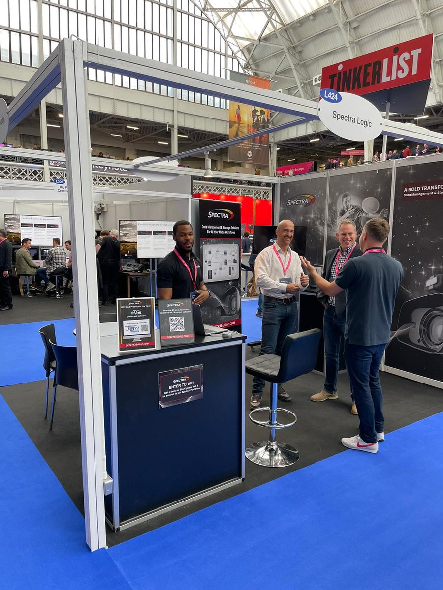 spectralogic's tweet photo. Tomorrow's the last day of #MPTS2022! Stop by booth L424 to learn about our award-winning #SpectraVail and be entered to win AirPod Pros! @mediaprodshow #spectrashows https://t.co/YXbpJ4Bcvr