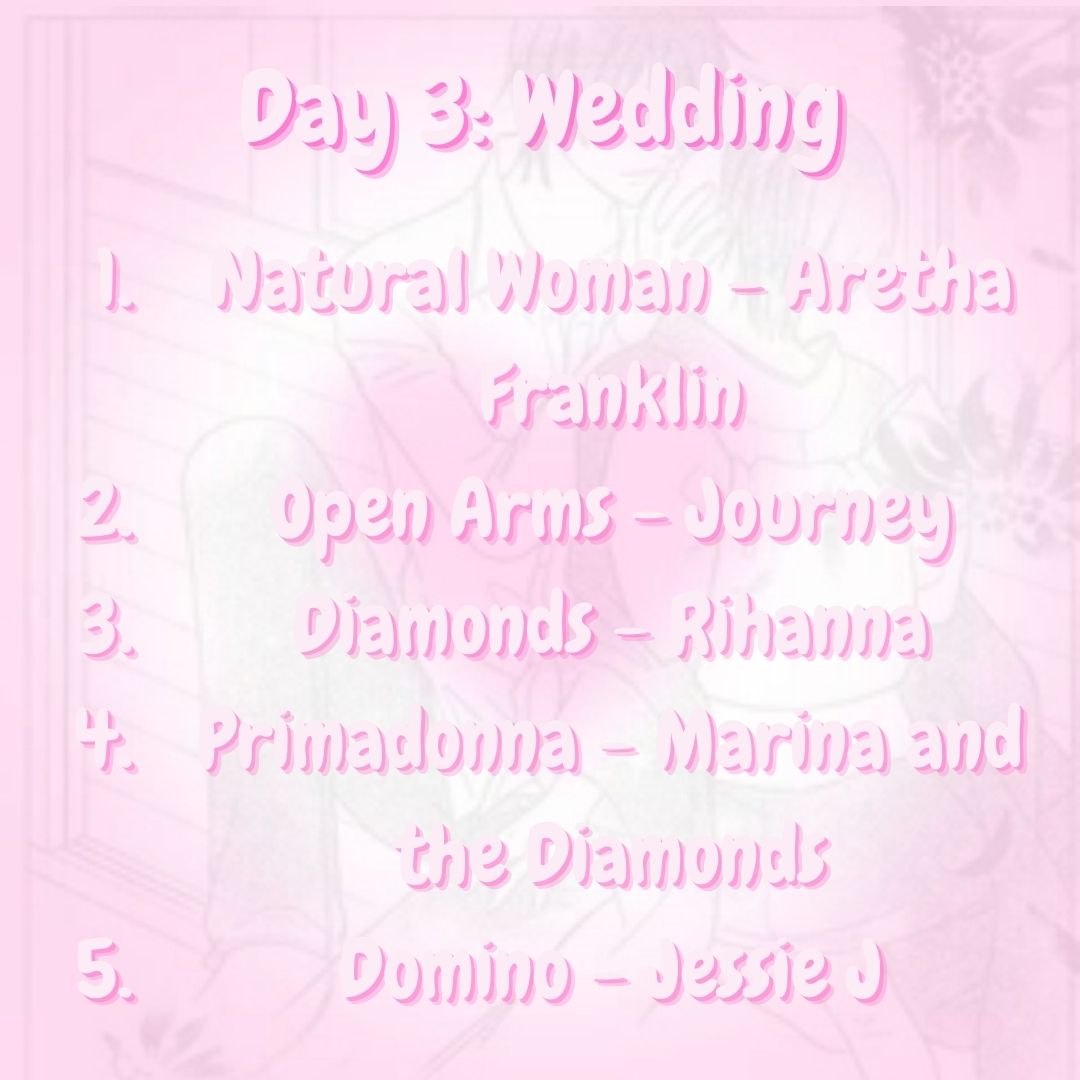 xblushingyukix's tweet photo. For Day 3 of #akigureweek2022 I have made yet another playlist, for the theme Wedding. I hope everyone's been enjoying the music so far! https://t.co/clfwTGJoWx