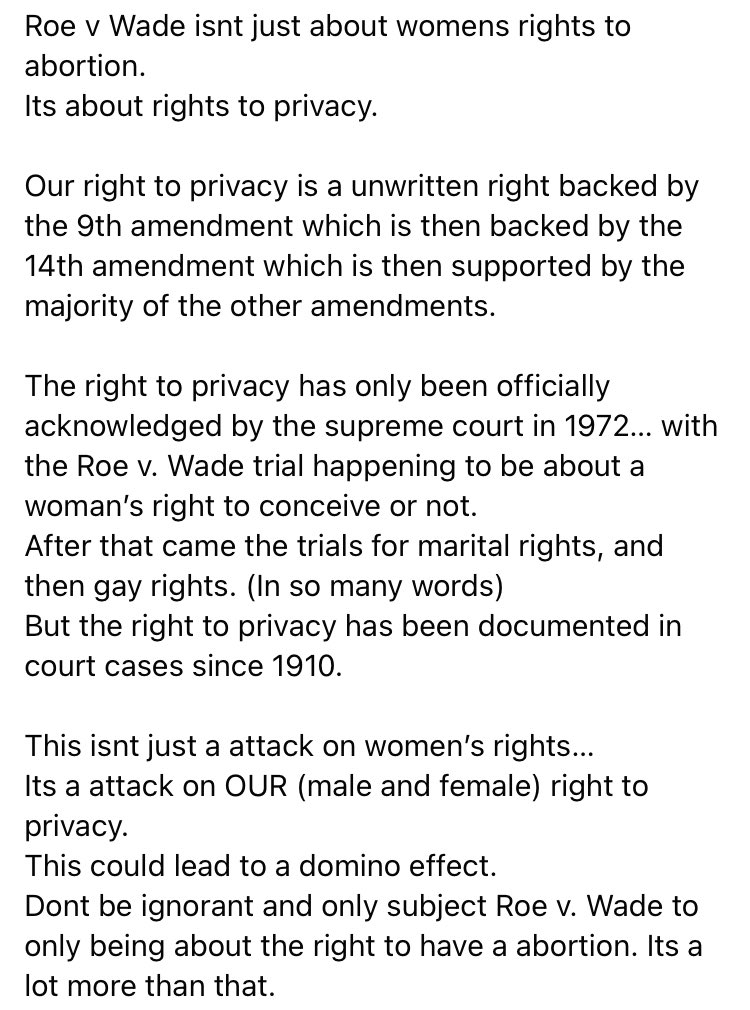 Something I wrote today. #RoeVWade
