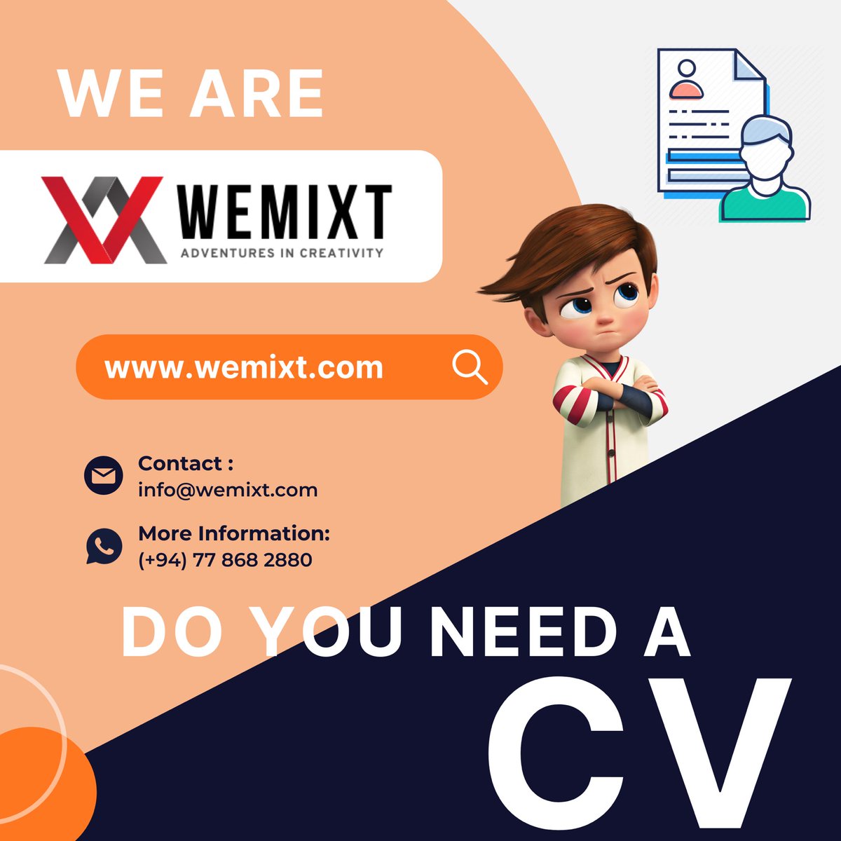 Wemixt_Team's tweet photo. We're Creative Digital Solutions Agency.🪄

‼️Have you been failing to land interviews? Talk to us now to see how we can start to get you success with a professionally written CV

Email - wemixtlk@gmail.com

Visit - https://t.co/UdvDakL0r0

#wemixt https://t.co/6eZSnTsOdH