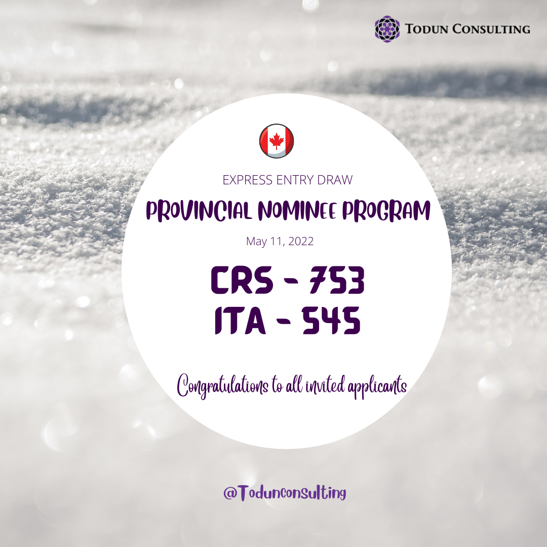 Todunconsulting's tweet photo. Congratulations to all invited applicants 🎉 

If you need help with your application DM or email info@todunconsulting.com  

#pnp #canadianimmigrationnews #federalskilledworker #relocatetocanada #immigrants #canadianimmigration #todunconsulting #rcic #immigratetocanada #immi https://t.co/KVknKndxoW