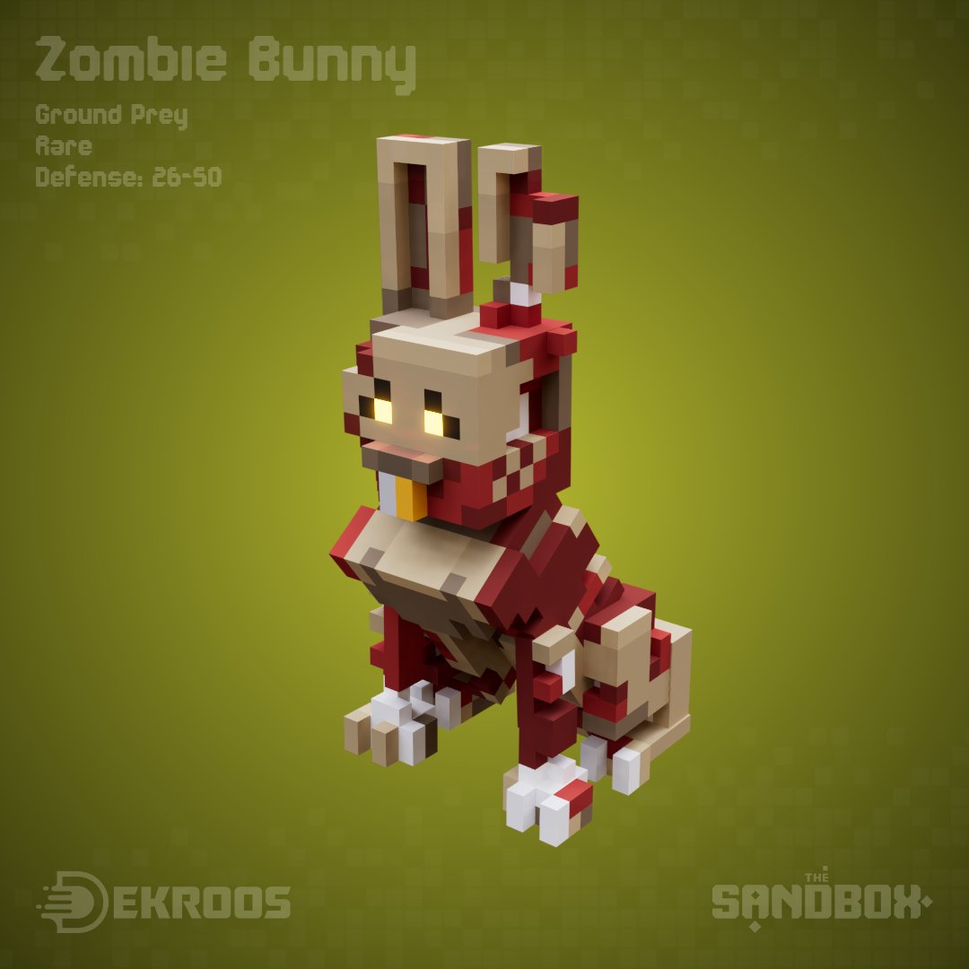 iamdekroos's tweet photo. Some more img for "Zombie Bunny"...
#TheSandbox #metaverse #voxelart #nft https://t.co/NOTb1abrkL