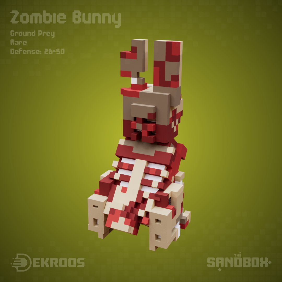 iamdekroos's tweet photo. Some more img for "Zombie Bunny"...
#TheSandbox #metaverse #voxelart #nft https://t.co/NOTb1abrkL