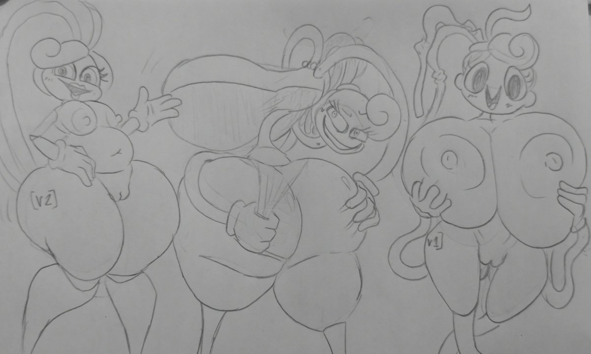 CreativeHands75's tweet photo. So it seems Mommy had 2 scrapped versions of herself, so...let's make that a Triple Trouble (with some bonus doodles too) https://t.co/sgKgqdpPML