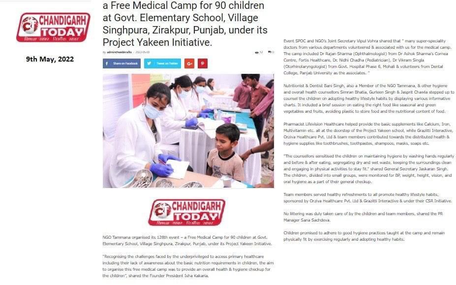 NgoTammana's tweet photo. #Event128 #FreeMedicalCamp  #NGOTammana #TeamTammana #ChalTammana #ProjectYakeen @ChandigarhToday @Jag_Marg #IndiaNewsCalling https://t.co/X0e9c0tLAL