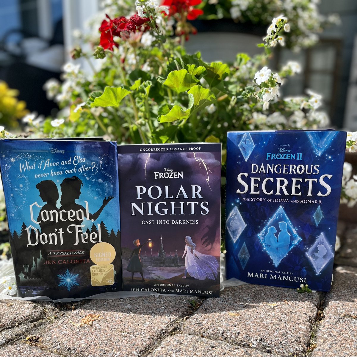 Big summer blowout!! Win autographed copies of Frozen: Polar Nights (advanced reader copy), Dangerous Secrets, and Conceal Don't Feel. ALL are eligible to enter. (Yes, even international.) To enter follow (if you aren't already), RT, and comment. @jencalonita @disneybooks #frozen