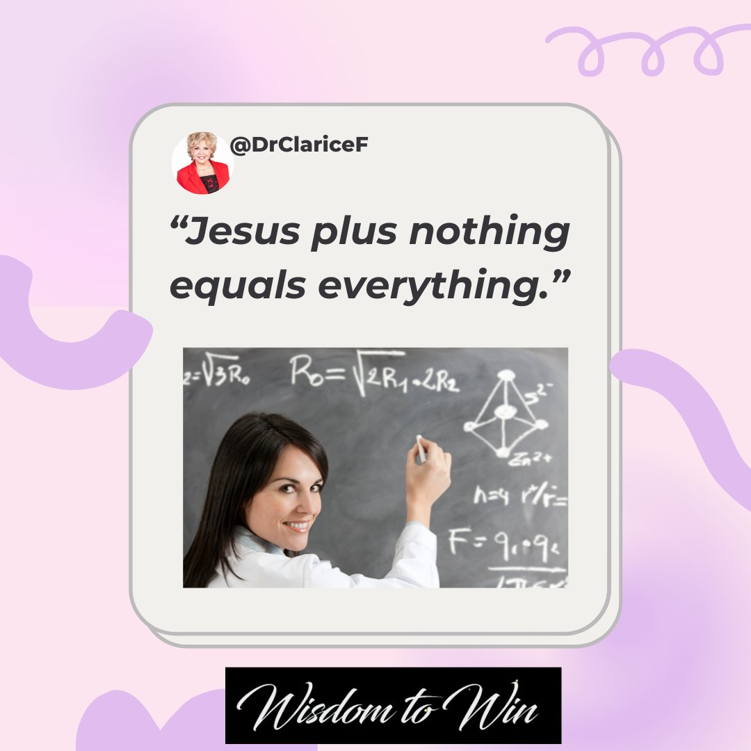 DrClariceFluitt's tweet photo. Jesus plus nothing equals everything. βοΈ
.
.
.
#miracles #hope #truth #power #healing #stroke #recovery #prayercloth #wisdomtowin #drclarice https://t.co/OWhqB2r3Xw