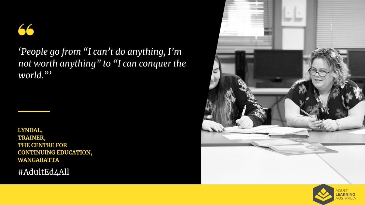 Australia is suffering a shortage of trained adult language, #literacy and numeracy (#ALLNP) teachers who help people make a new start. We are calling for a federal government that supports and funds high quality #AdultEd4All for a fairer Australia.   ow.ly/PGtw50IWC3o
