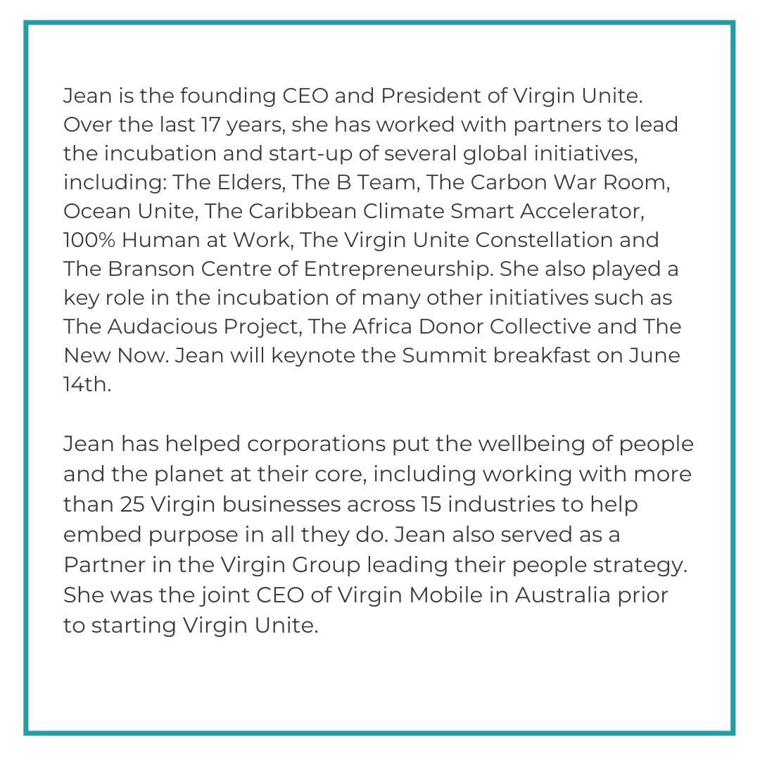 Sorenson Impact (@sorenson_impact) on Twitter photo On Tuesday morning, <a href="/VirginUnite/">Virgin Unite</a> CEO <a href="/JeanOelwang/">Jean Oelwang</a> will kick us off with our breakfast keynote. If you'd like to remain up-to-date on Sorenson Impact Summit updates, including panelist and topic announcements, check out our website. sorensonimpactcenter.com On Tuesday morning, <a href="/VirginUnite/">Virgin Unite</a> CEO <a href="/JeanOelwang/">Jean Oelwang</a> will kick us off with our breakfast keynote. If you'd like to remain up-to-date on Sorenson Impact Summit updates, including panelist and topic announcements, check out our website. sorensonimpactcenter.com