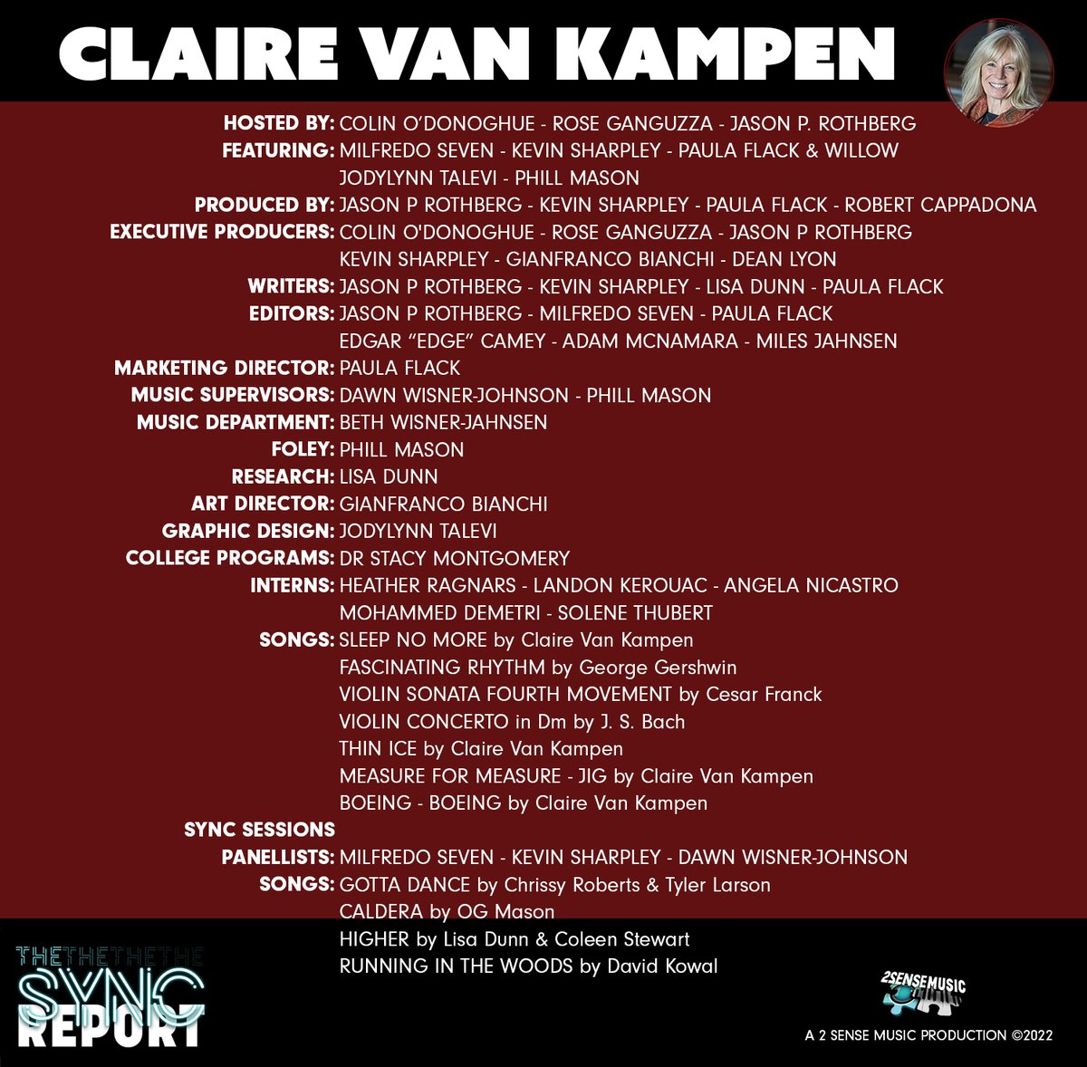 New podcast with guest Claire Van Kampen talking composing music to picture for film &amp; the joy of working in theatre, working with her husband &amp; much more. Plus music sync session with film &amp; music experts <a href="/Milfredo7/">Milfredo Seven</a> <a href="/kijikmultimedia/">Kevin Sharpley</a> <a href="/AMatterOfDawn/">Dawn Wisner-Johnson</a> <a href="/JPRothberg/">Jason P. Rothberg</a>  Out Thursday