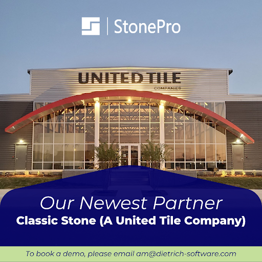 UnitedTileCo's tweet photo. We are excited about our partnership with Stonepro! Their software allows us to keep up with our growing inventory and increases our fabrication productivity. We are so glad for them to be a part of our team!
#unitedtileco #classicstonefab #stonepro #breton #inventory https://t.co/OC7aCyUMvy