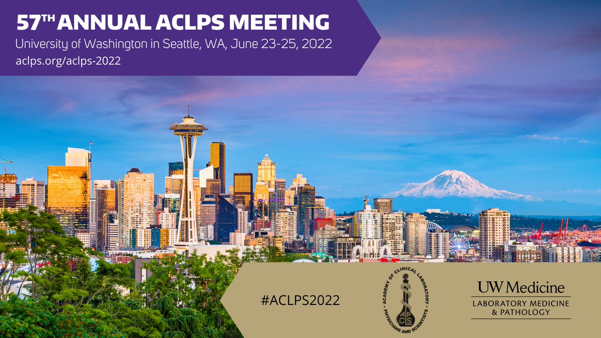 We are hosting the 57th Annual ACLPS Meeting, June 23-25! Reconnect with colleagues and meet new ones in beautiful Seattle, WA. Registration is now open: aclps.org/aclps-2022 #ACLPS2022 #Pathology #LabMedicine @UWMedicine @UWLMPathRes @UWVirology @ACLPS_