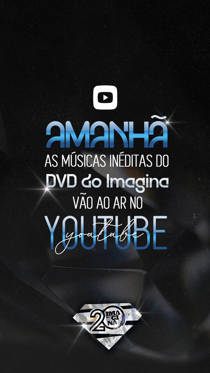 IMAGINAsamba's tweet photo. Amanhã 12h vamos liberar as músicas INÉDITAS do DVD de 20 anos do ImaginaSamba 💎🎤

Chama geral pra aprender as letras! 💥💥

Vai ser lindo a gente cantando juntinhos 😍

#DVDImagina20Anos #ImaginaSamba #ItaMusic https://t.co/RRY1dPSxL3