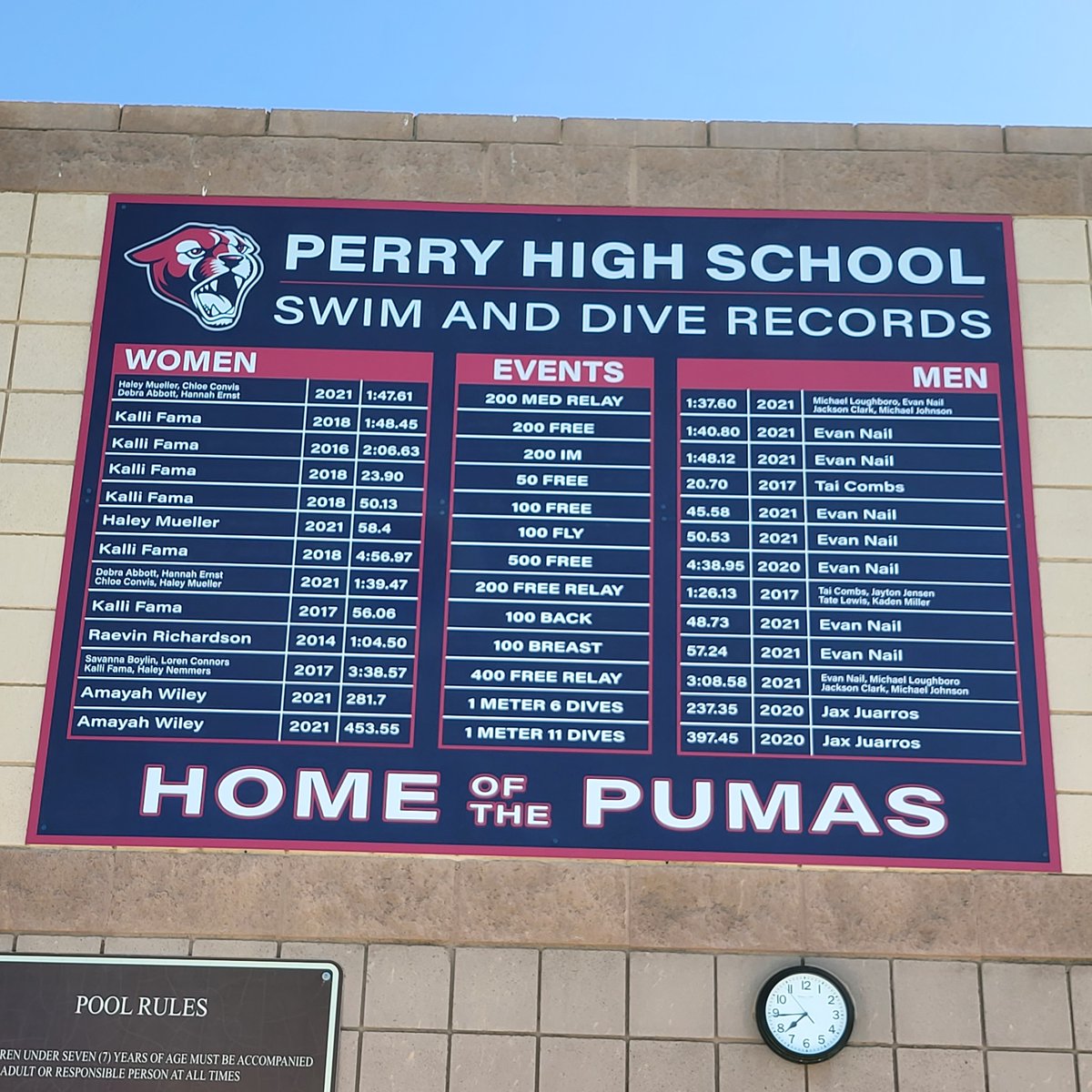 MSquareWraps's tweet photo. The school year is almost over! Check out this new record board we designed and installed for our friends over at Perry High School (@PerryswimNdive @perry_pumas )
-----------
Need a banner or outdoor sign? Call or email us today for a quote!
 #graphicdesign #msquarewraps #signs https://t.co/uMLUZYabhN