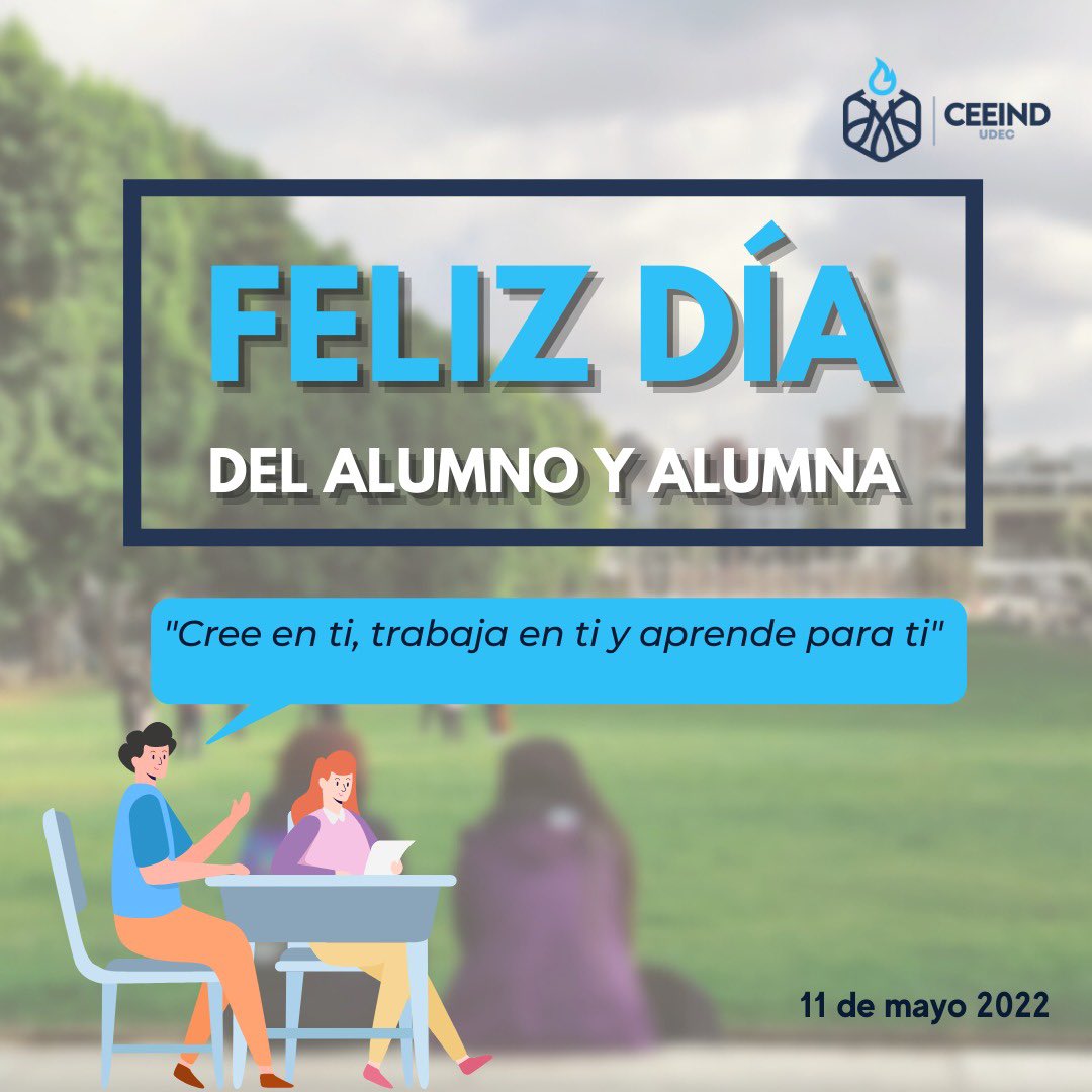 CeeindUdeC's tweet photo. Saludamos a toda la familia industrial en este día del y la estudiante 🙌👩‍🎓👨‍🎓 mucho éxito en este semestre, ustedes pueden y son capaces de TODO 💪💥 https://t.co/HzN6E1WMLq