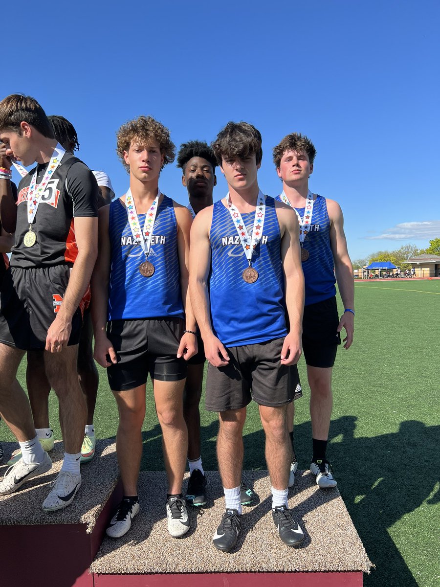NAHSBlueEagles's tweet photo. @Naz_track_xc collecting medals at today’s EPC Championship Meet! #GoBlueEagles https://t.co/4flQ4f2ZBO