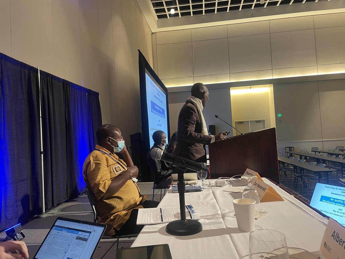 albertpresto's tweet image. #ASIC2022 session 2A about air quality in Africa is happening NOW. @AfriqAirQuality @rahejagarima @vfmcneill @subu_caps