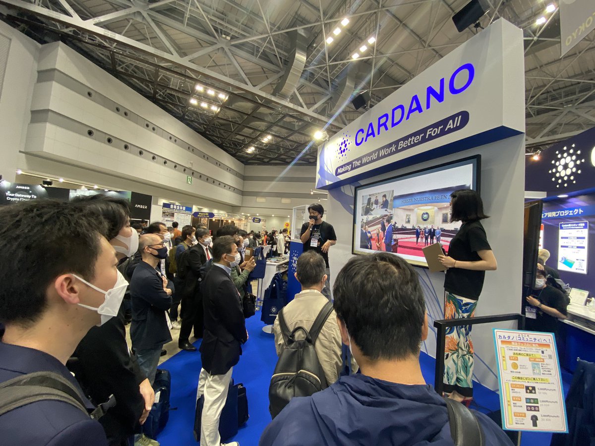 Dow_shi1's tweet photo. 東京ビックサイトでブロックチェーンEXPO本日2日目です✨🤩

昨日はトークイベントにもすごい人が集まって頂き大盛況でした🔥

毎日2回エルサルバドル🇸🇻の事とNFTビジネスについて話しております🔥

皆さんカルダノブースでお待ちしております✨🤩

#ブロックチェーンEXPO春 
#Cardano https://t.co/XDO6MvlcxE