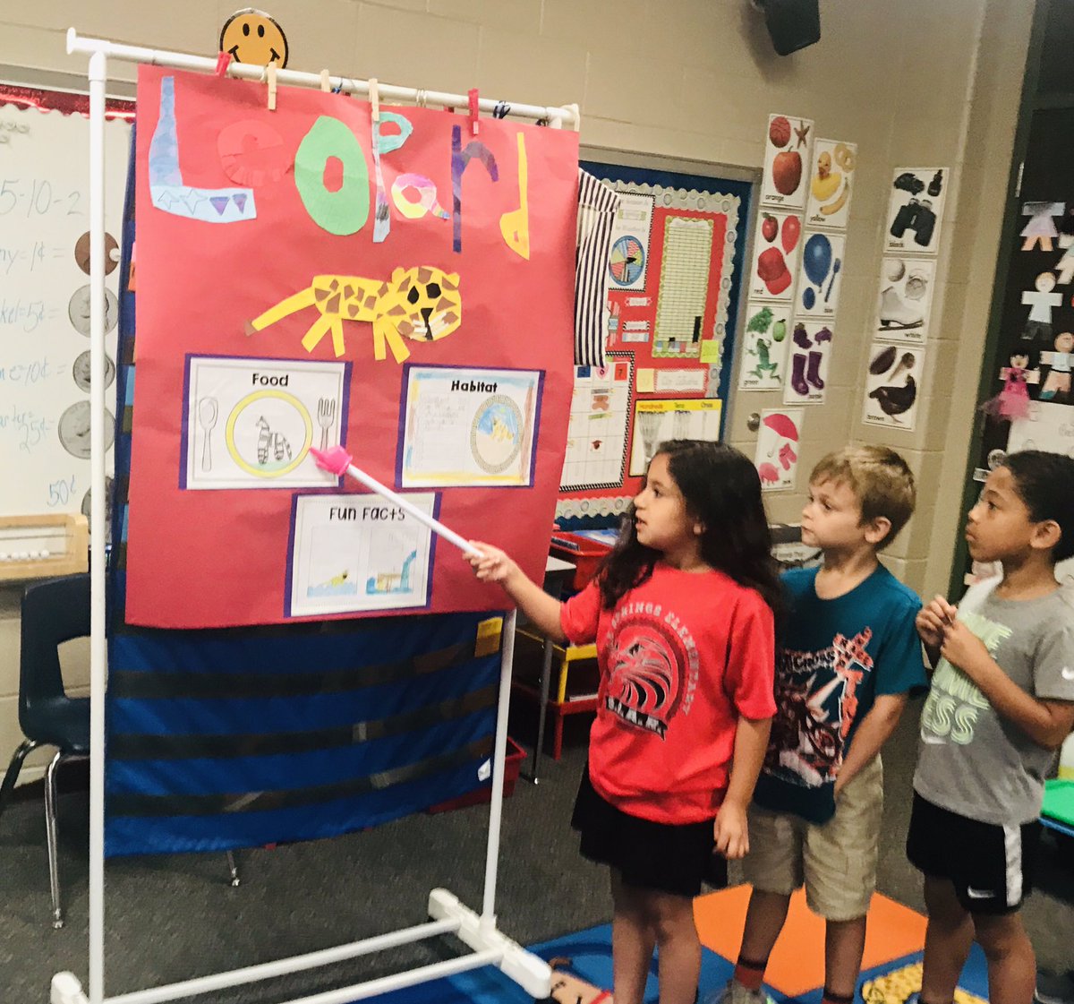 Kindergarteners presenting their research project on leopards. 🐆😊🐆#eseSOAR <a href="/HumbleISD_ESE/">Eagle Springs Elem</a>