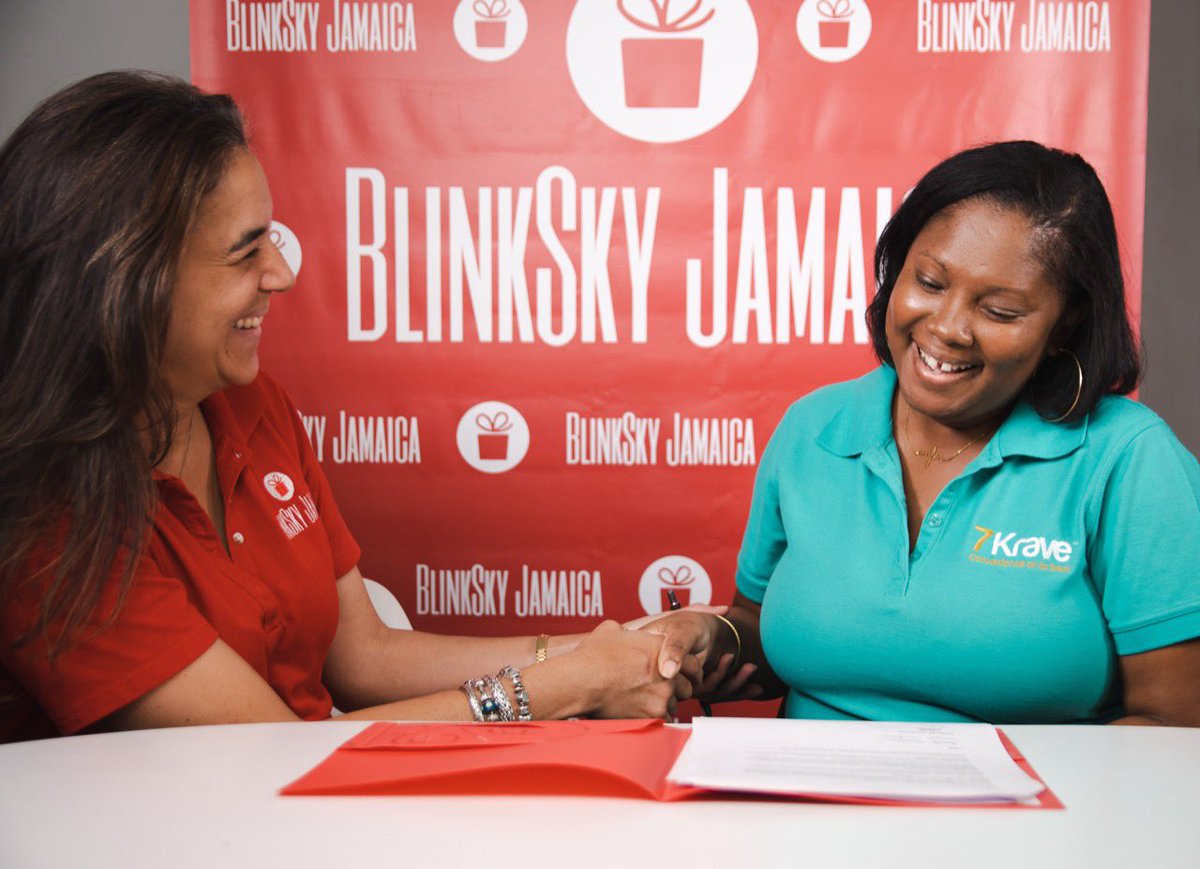 Happy to announce that we have onboarded Jamaican Delivery Giants 7Krave! Gift happiness in a blink from 7krave to your loved ones in Kingston &amp; St.Andrew, St.Catherine &amp; now in Ocho Rios!

What’s your favourite restaurant on the 7Krave app?

#BlinkSkyJa #7Krave