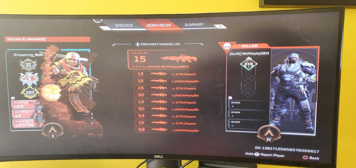 Streaming_wolf's tweet photo. @PlayApex spitfire is super balanced. Thank goodness for taking it out of the care pack https://t.co/47E4AlWtVe