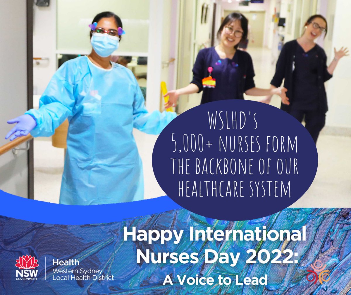 Happy International Nurses Day 2022! 🎉💖
"Across the District, we have over 5,000 nurses which form the backbone of our healthcare system. Today, we celebrate and thank each and every nurse for their service and dedication." 
- Carol Farmer, WSLHD Director of Nursing &amp; Midwifery