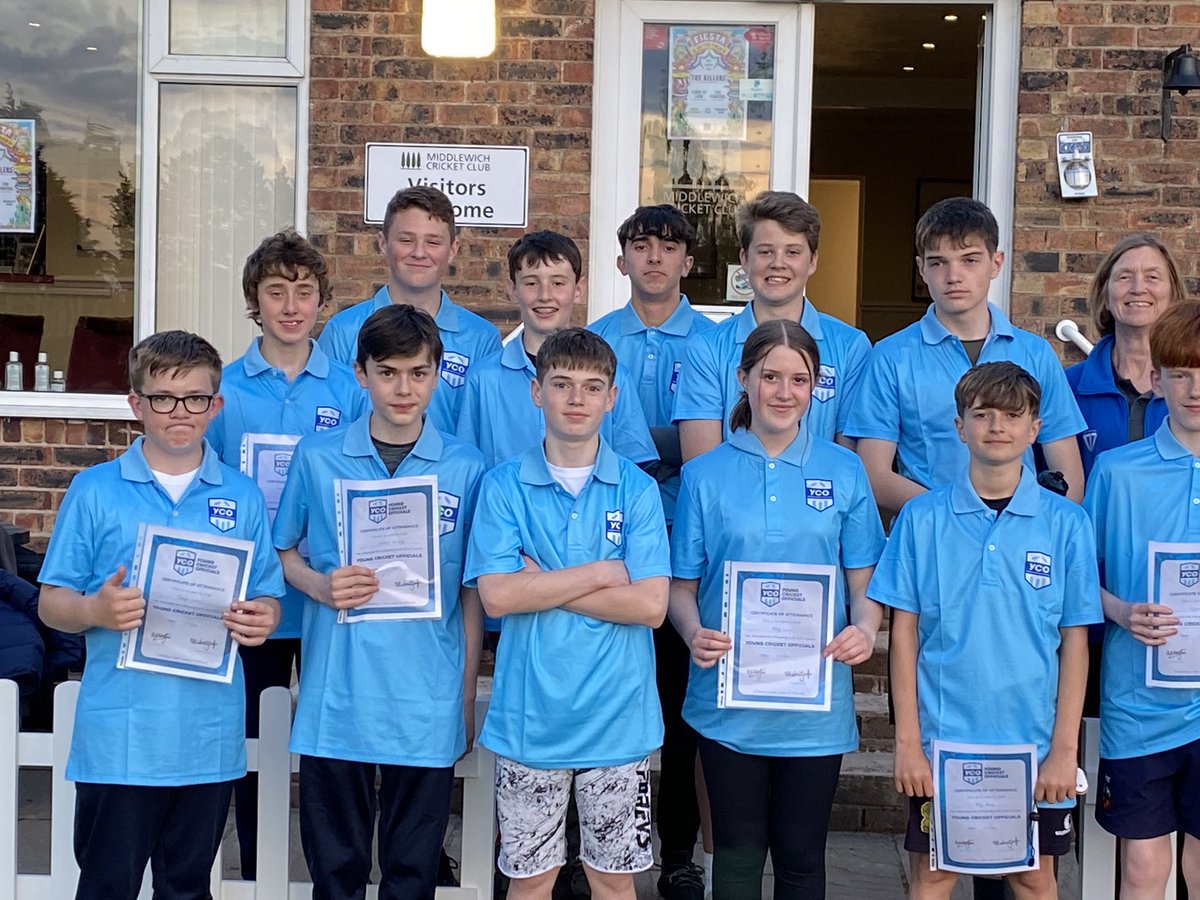 🏏Well done to everyone who successfully completed the Young Cricket Officials courses <a href="/MiddlewichCC/">Middlewich CC</a> and <a href="/Neston_CC/">Neston Cricket Club</a> this week. Enjoy your umpiring and scoring this summer and beyond!