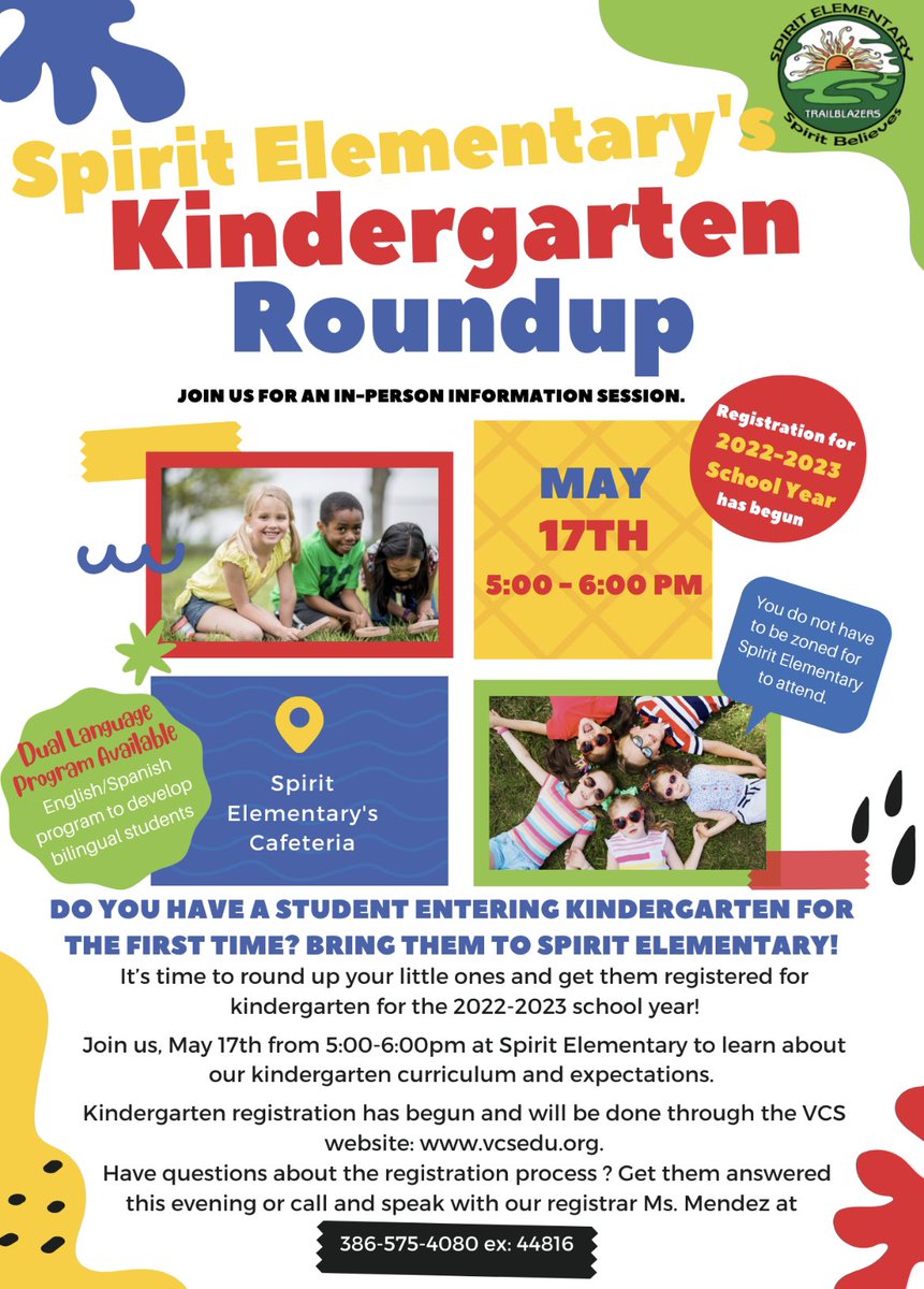 It’s Roundup time!  Join us on May 17th from 5-6pm &amp; learn more about a day in the life of a Kindergarten student at Spirit Elementary! <a href="/carrieadevaney/">Carrie Devaney</a>