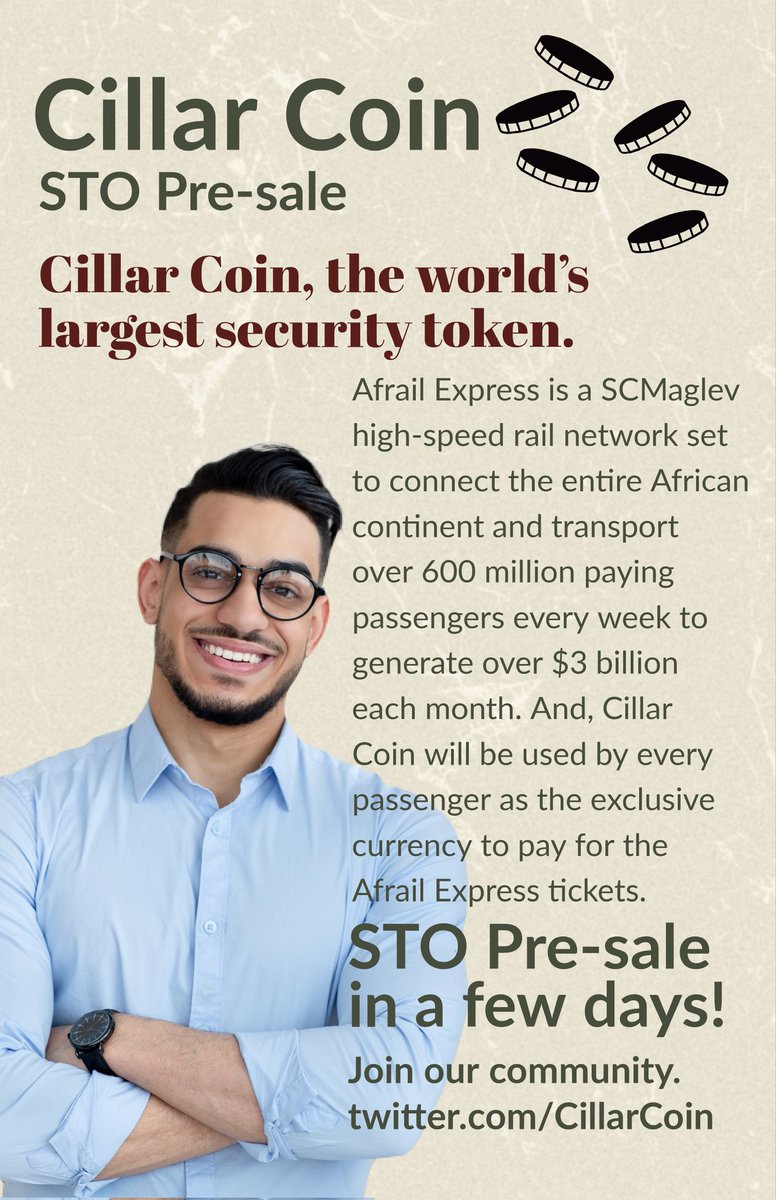 CillarCoin's tweet photo. Join the #community.

#CillarCoin #SecurityToken #sto #AfrailExpress #crypto #Agenda2063 #AfricaForward https://t.co/cciuV59mJ3