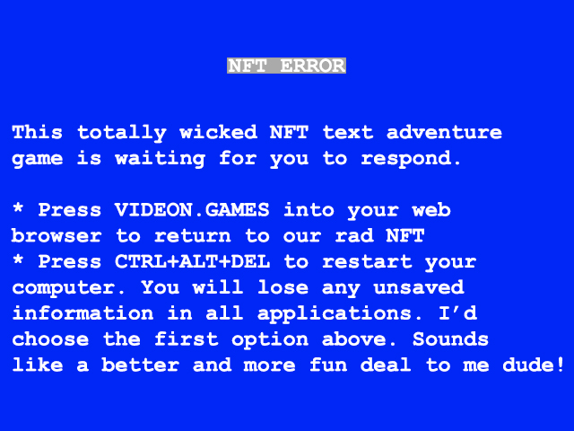 #BSOD with the #NFT Bringing back the #C64 and MS-DOS days for all to play &amp; see in the #NFTCommunity