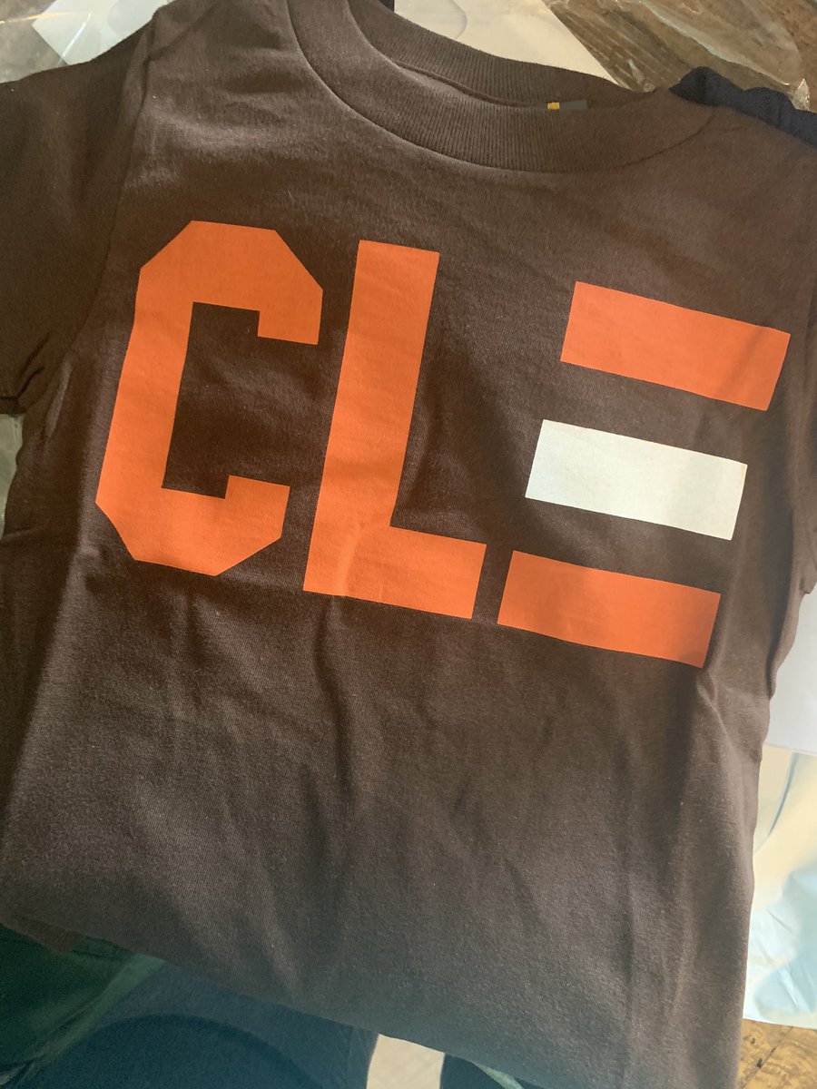 MrsChaffinSCI's tweet photo. Got in my new apparel in support of @SoviakStrong! It came quick and the quality is phenomenal. Since they didn’t have any in Rylee’s size yet, I had to get her some new @Browns gear! #soviakstrong #maxsoviak #13fallen https://t.co/WptyJb0Bea