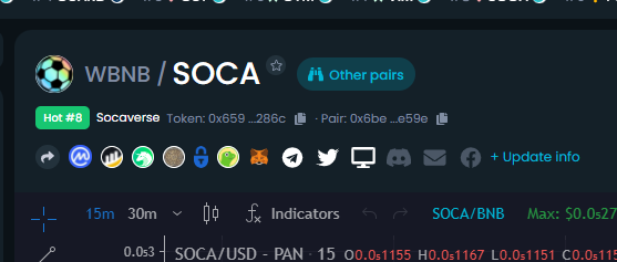 DexTrending's tweet photo. Now Trending @Socaverse on Dextools Number 8. 

https://t.co/49nUuuB3Cc

$Soca #TrendingService #Dextools #BSCGems https://t.co/C3psbjYHGi