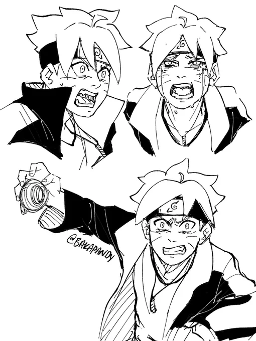 some post-work boruto doodles…give this boy a break 