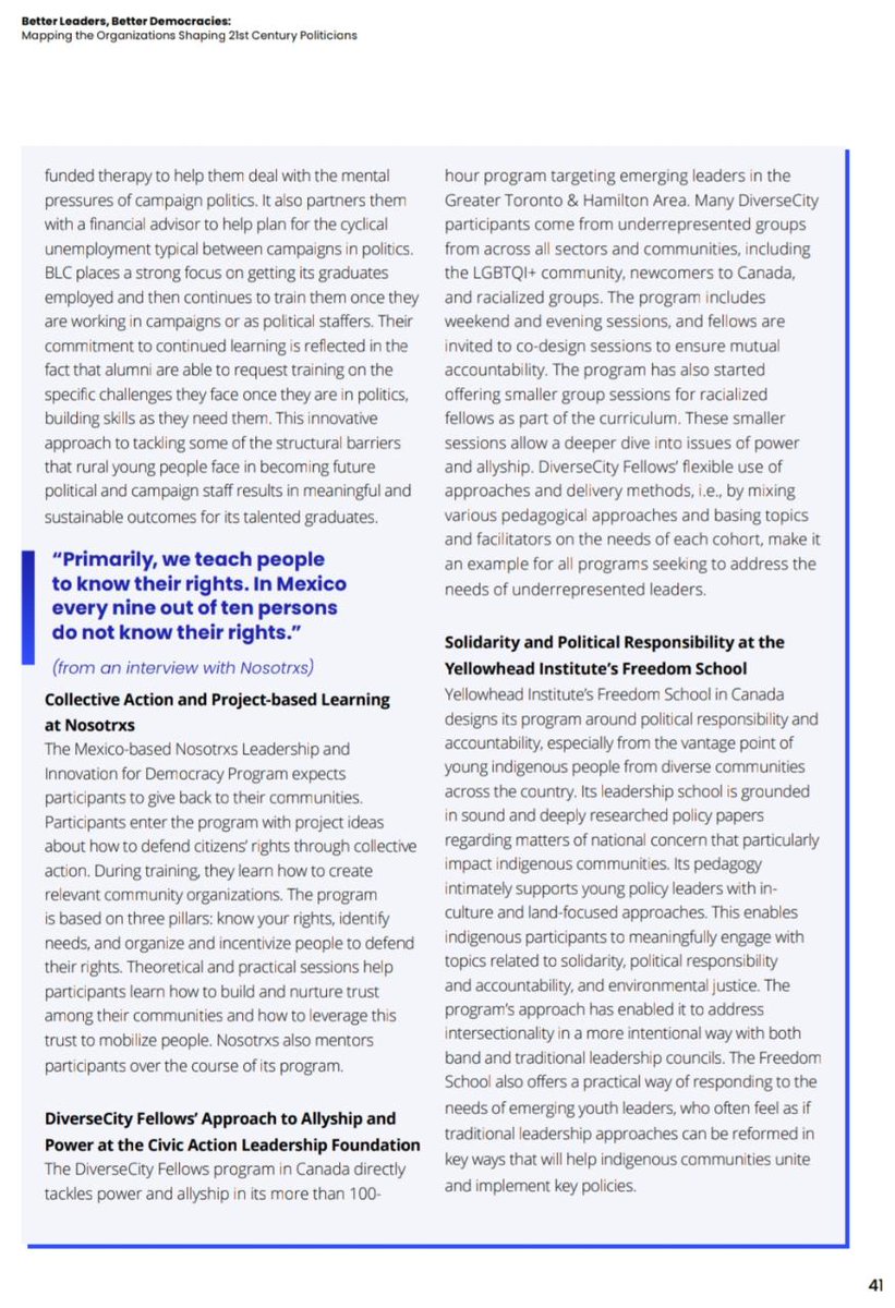 NosotrxsMX's tweet photo. .@ApoliticalFound presentó su informe "Better Leaders, Better Democracies: Mapping the Organizations Shaping 21st Century Politicians" en el que fue incluido el #ProgramaLID que promovemos para la exigencia de nuestros derechos.
¡Enhorabuena! Seguiremos construyendo #EnBola.🙌🏽 https://t.co/Y6rBpPh4ad
