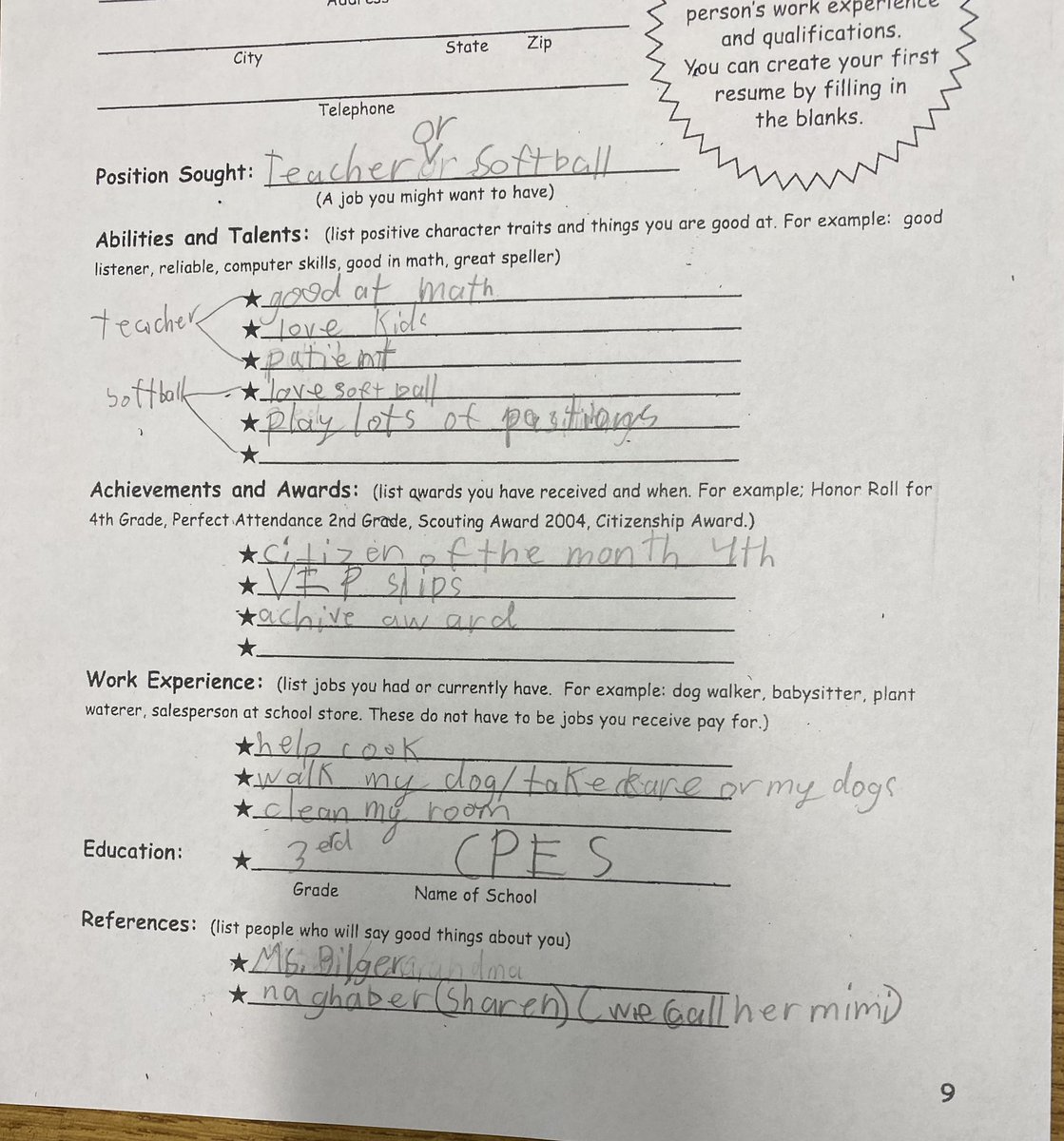 mrsbucketfiller's tweet photo. Resume writing in 4th!  Ss we’re so excited to show off their strengths.  It’s never too early to prepare for your future!  @soaringin4th @Principal_PES @Providence_ES @DrManigo https://t.co/0ZJfOrPEtu