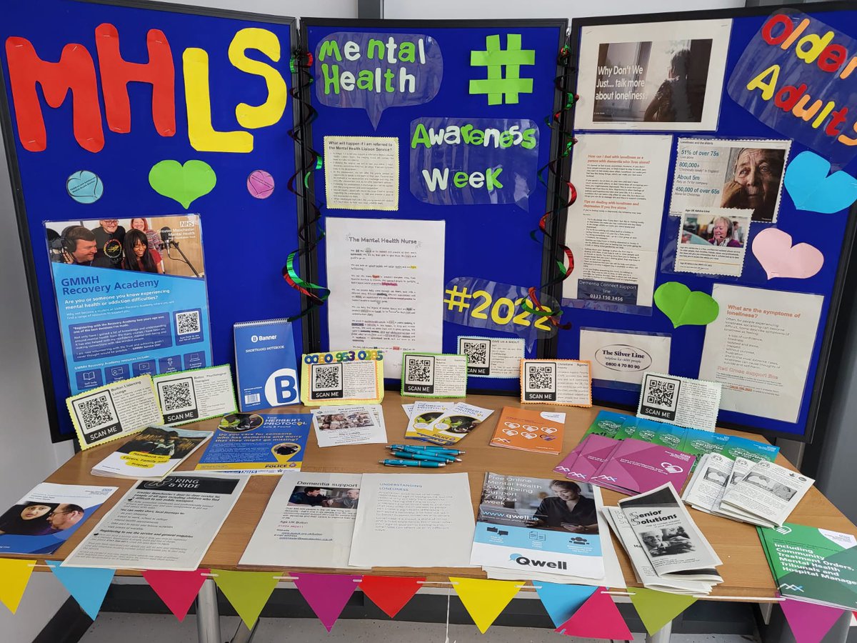 Mental Health Awareness week with MHLS in Royal Bolton Hospital 💚

Thanks to our partner agencies who have supported so far! 

@GMMH_NHS @mentalhealth @boltonnhsft @gmpolice @Polly_Solomon

#MHAW2022