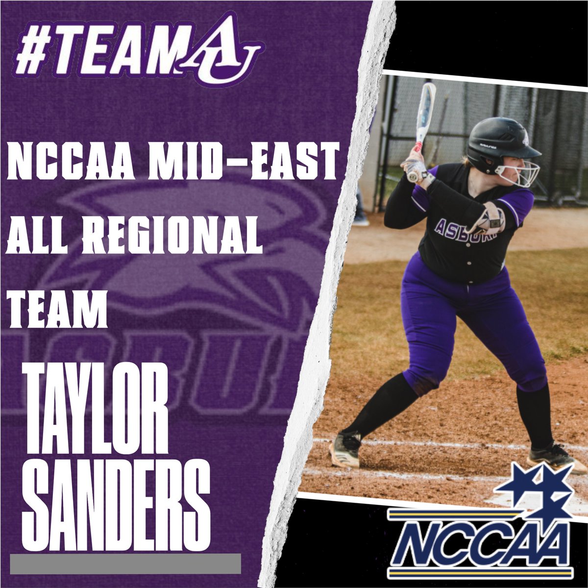 AsburyEagles's tweet photo. Congratulations to Taylor Enlow and Taylor Sanders for being named to the NCCAA Mideast All-Regional Team‼️ @asburysoftball1 @DI_Mideast_Reg 

Enlow ended the season with a strong .400 AVG and 3⃣6⃣ hits. Sanders right behind her at a .351 AVG and 2⃣7⃣ hits. 

#TeamAU https://t.co/nDKWHTjKzm