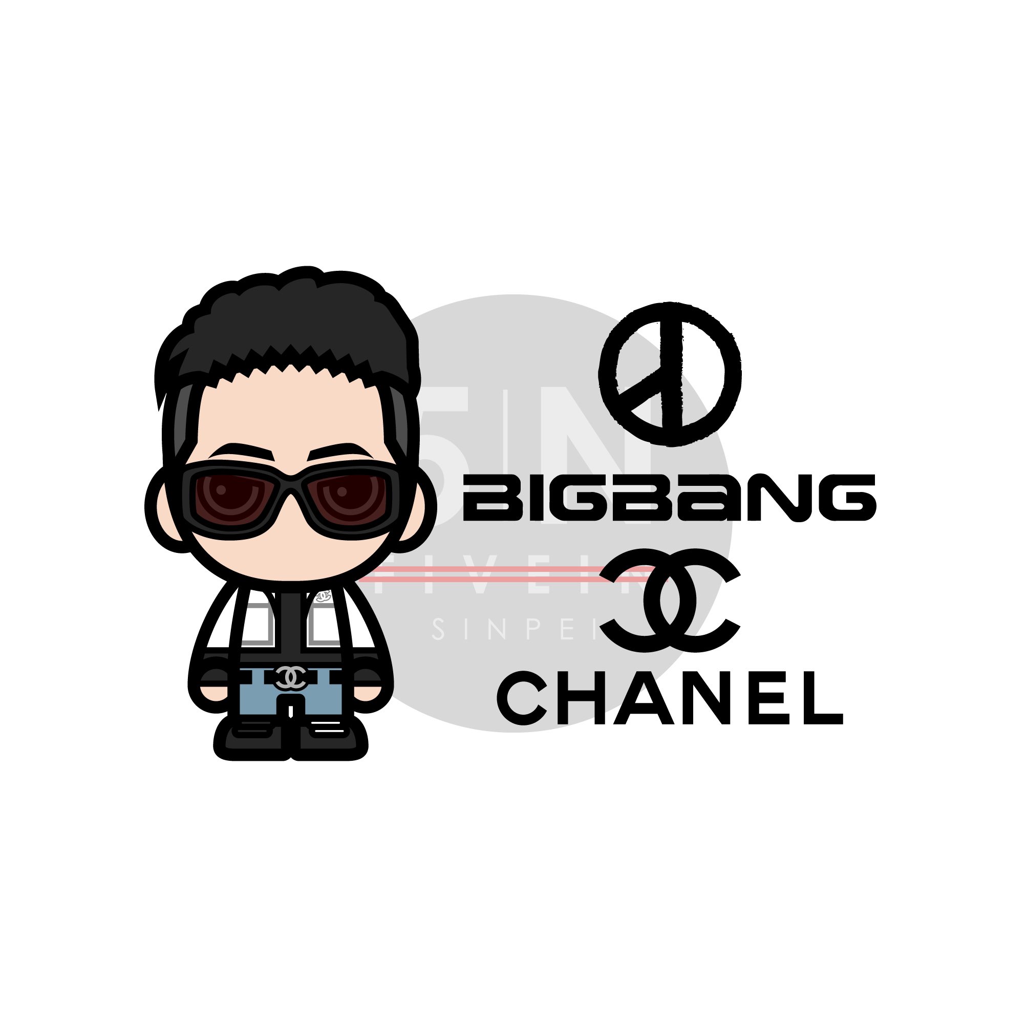 シンペイ 勝手にコラボシリーズ 今回は Bigbangのg Dragonさんをキャラ画風に描きました Chanelバージョンにしました イラスト Graffiti Bigbang Gdragon Top Sol Dlite Taeyang Seunghyun Daesung Gd Jiyong キャラ画 Chanel