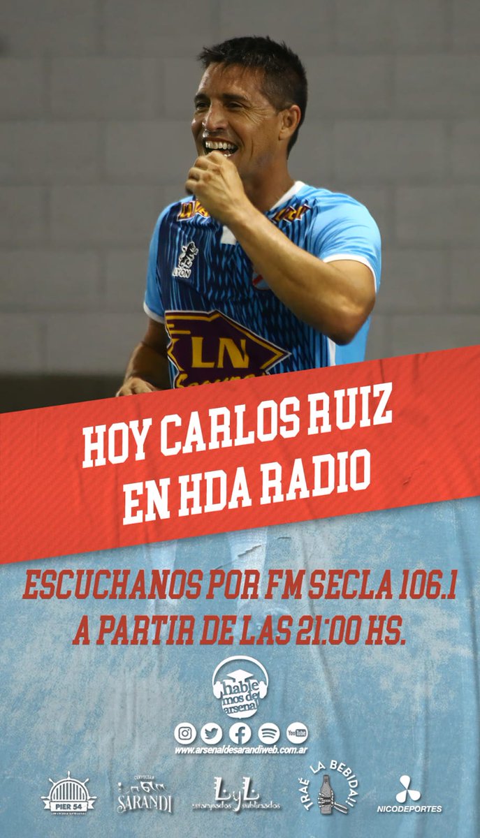 hablemosdelarse's tweet photo. 📻🇨🇩 Hoy en #HDARadio tendremos la palabra de Carlos "Moncho" Ruiz, ayudante de campo de Madelón y gloria del Arse.
🎙️ Además, todo lo que dejó la victoria con Aldosivi y polideportivo.
🔊 Escuchanos desde las 21hs en @FMSecla1061 o por nuestra web: https://t.co/atTAmuVgmR https://t.co/b6jGYNFYpv
