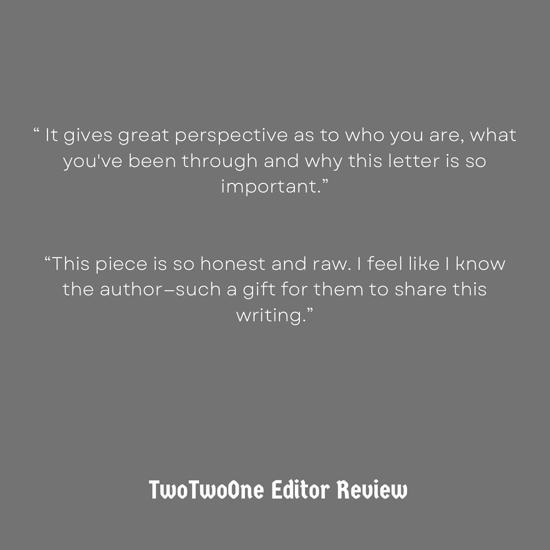 twotwoonenyc's tweet image. TwoTwoOne Presents a personal
essay
"A Letter to My Future Self" by Kenya Sumter
Swipe to see what our editors have to say
about this piece!
#TwoTwoOne #studentran #nyc #explorepage
#mmc #magazine #marymountmanhattan
#submisson #personalessay #selflove